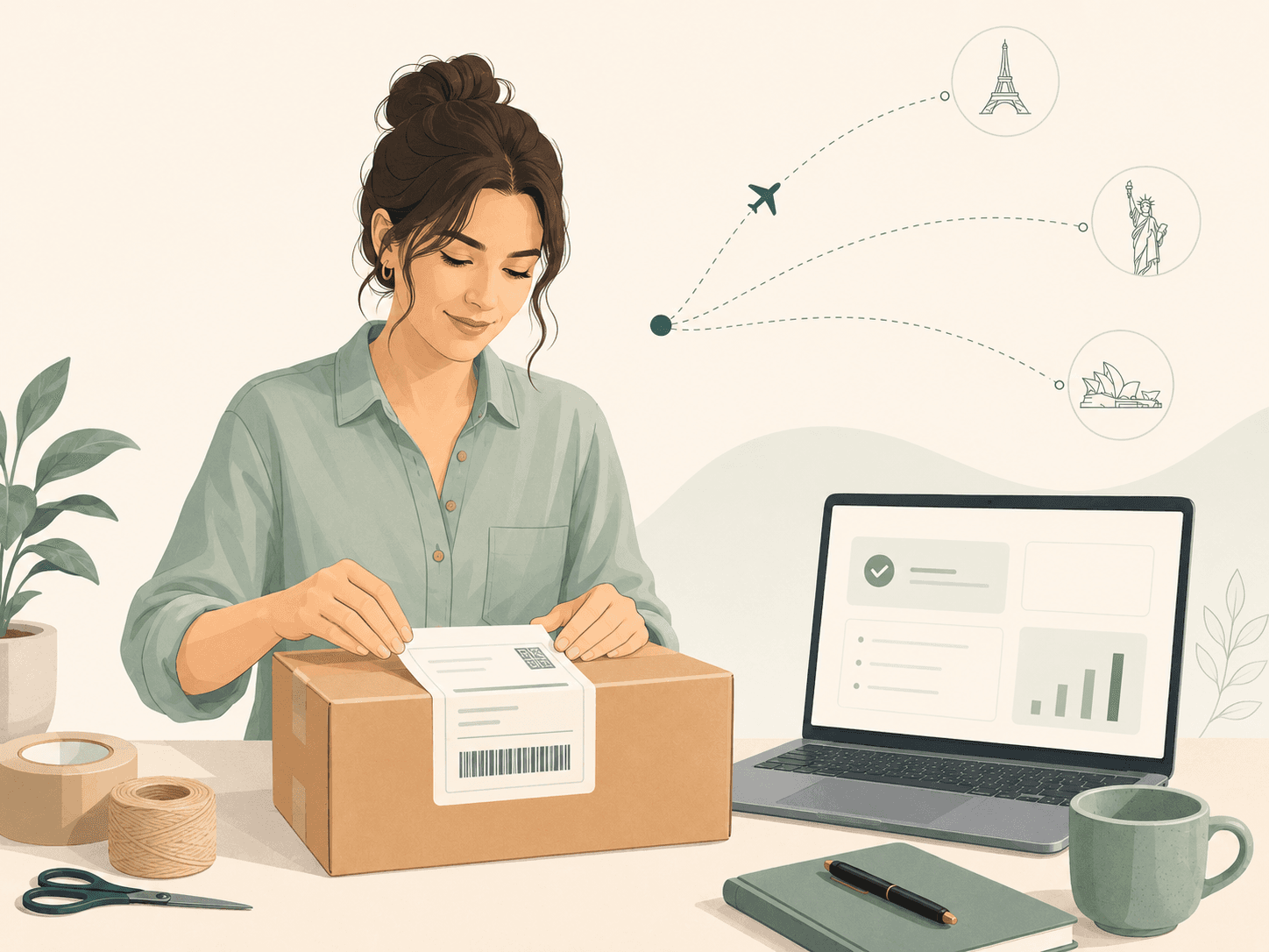 Türkiye'den mikro ihracat ile yurt dışına ürün göndermeye hazırlanan e-ticaret satıcısı